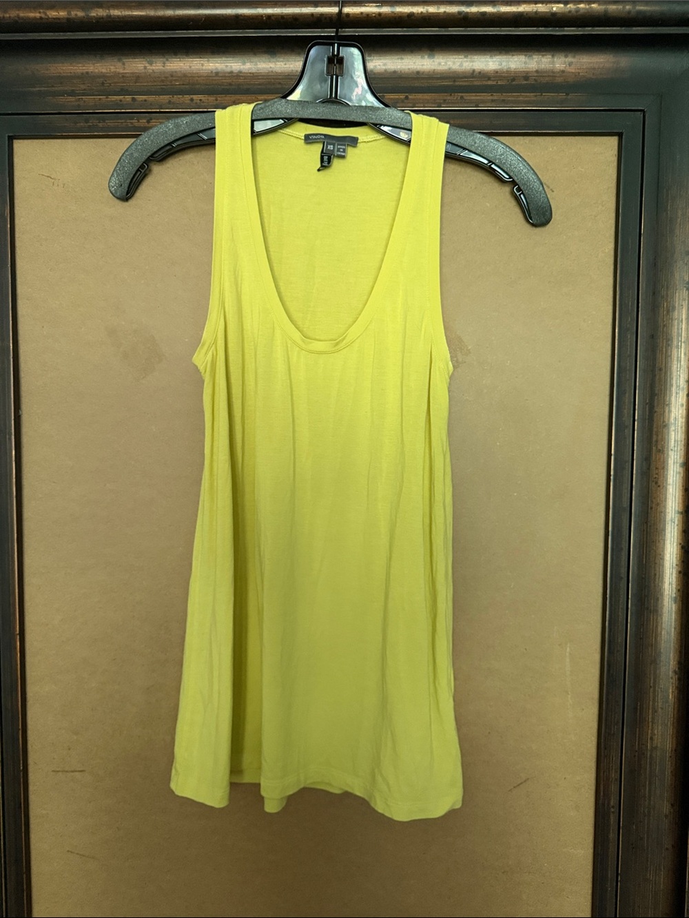 Vince Citron Scoop Neck Racerback Tank Top